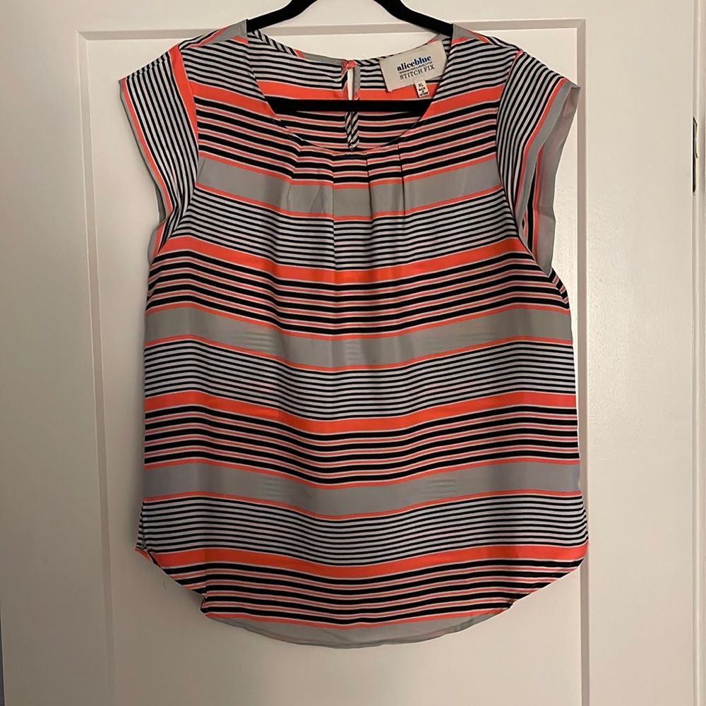 Alice Blue Stitch Fix Striped Top